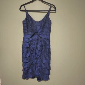 Adrianna Papell Navy Tiered Mini Dress